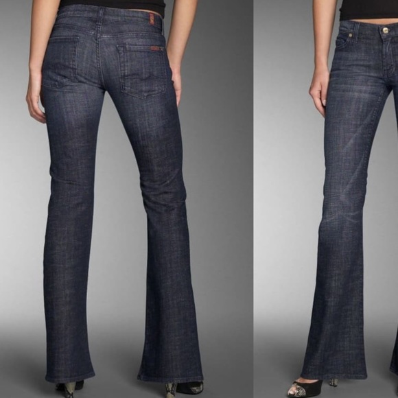 NWT 7 For All Mankind Flare Stretch Jeans - Picture 2 of 8